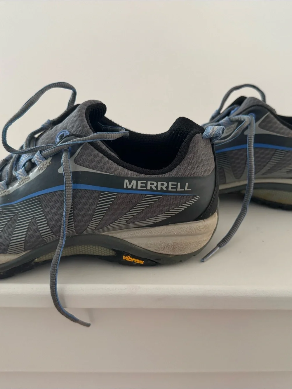 Merrell Women's Gray and Blue Trail Athletic Shoes